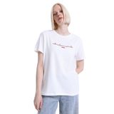 Jeep Bisiklet Yaka Nakışlı Kırık Beyaz T-Shirt J6Sl-Tst7111, XL, 5003328809, Kırık Beyaz, Kadın
