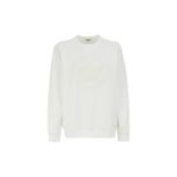 Jeep Bisiklet Yaka Nakışlı Sweatshirt, M, 5003162978, Ekru, kadın