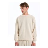 Jeep Bisiklet Yaka Relaxed Sweatshirt, 2XL, 5003161688, Bej, erkek