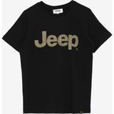 Jeep C4SB-TST4035 Siyah Erkek Çocuk Bisiklet Yaka Oversized Baskılı T-Shirt