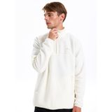 Jeep Dik Relaxed Polar Sweatshırt, M, 5003274620, Ekru, erkek