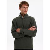 Jeep Dik Yaka Düz Sweatshirt, M, 5003261955, Haki, erkek