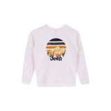Jeep Erkek Çocuk Ekru Dağ Manzarası Baskılı Sweatshirt, 5-6 Yaş