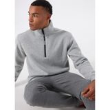 Jeep Gri Melanj Dik Yaka Relaxed Sweatshirt, M, 5003160068, Gri Melanj, erkek