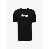 Jeep J4SM-TST7246 Siyah Bisiklet Yaka Baskılı Erkek T-Shirt