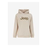 JEEP Kapüşon Yaka Baskılı Sweatshirt, L, 5003159959, Bej, erkek