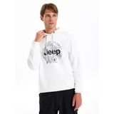 Jeep Kapüşon Yaka Baskılı Sweatshırt, M, 5003276511, Ekru, erkek