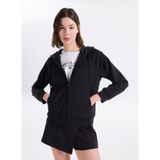 Jeep Kapüşon Yaka Düz Sweatshirt, XS, 5003328872, Siyah, kadın