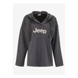 Jeep Kapüşonlu Oversize Baskılı Sweatshirt, M, 5003162999, Haki, kadın