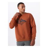 Jeep Kiremit Erkek Bisiklet Yaka Relaxed Baskılı Sweatshirt C4WM-SWT4213