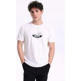 Jeep Kırık Beyaz Erkek Relaxed Baskılı T-Shirt J6SM-TST7482 - 2XL