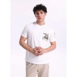 Jeep Kırık Beyaz Erkek Relaxed Baskılı T-Shirt J6SM-TST7589