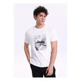 JEEP Kırık Beyaz Relaxed Baskılı T-Shirt J6SM-TST7320, M, 5003328140, Kırık Beyaz, Erkek