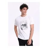 JEEP Kırık Beyaz Relaxed Baskılı T-Shirt J6SM-TST7320, XL, 5003328140, Kırık Beyaz, Erkek