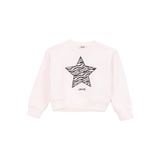 Jeep Kız Çocuk Ekru Sweatshirt, Yıldız Baskılı, 7-8 Yaş