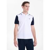 Jeep Lacivert - Beyaz Erkek Relaxed Blok Polo T-Shirt J6SM-TST7402 - XL