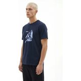 Jeep Lacivert Erkek Relaxed Baskılı T-Shirt J6SM-TST7287 - 2XL