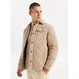 Jeep Mont Baklava Desen Relaxed Kalıp, S, MNT7875, Bej, Erkek