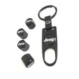 Jeep Paslanmaz Çelik Sibop Kapağı ve Anahtarlık Seti