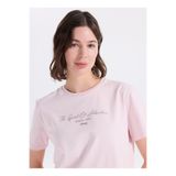 JEEP Pembe Kadın Relaxed Baskılı T-Shirt J6SL-TST7177