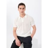 Jeep Polo Yaka Relaxed Ajurlu Ekru Erkek Kazak J5SM-KZK7314
