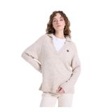 Jeep Polo Yaka Relaxed Kazak, XL, 5003276327, Bej, Kadın