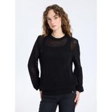 Jeep Relaxed Ajurlu Kazak, S, 5003276309, Siyah, Kadın