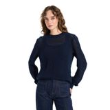 Jeep Relaxed Ajurlu Kazak, S, 5003276339, Lacivert, Kadın