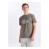 JEEP Relaxed Baskılı T-Shirt, L, 5003328055, Haki, Erkek
