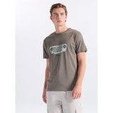 JEEP Relaxed Baskılı T-Shirt, M, 5003328055, Haki, Erkek