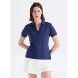 Jeep Relaxed Düz Polo T-Shirt, XS, 5003224564, Lacivert, Kadın