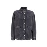 Jeep Relaxed Yıkamalı Denim Gömlek, XS, 5003163246, Siyah, Kadın