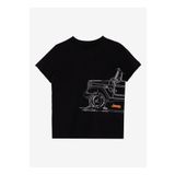 Jeep Siyah Erkek Çocuk Baskılı T-shirt