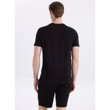 Jeep Siyah Erkek Relaxed Baskılı T-Shirt J6SM-TST7481 - 2XL