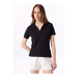 Jeep Siyah Kadın Relaxed Düz Polo T-Shirt J5SL-TST7070