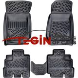 Jeep Wrangler Unlimited Jk 4-Kapı 2014 3D Havuzlu Paspas Siyah - Araca Özel - Çok Renkli