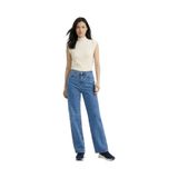Jeep Yüksek Bel Düz Paça Regular Fit İndigo Denim Pantolon, 32, 5003328391, İndigo, Kadın