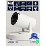 Jeero HY300PRO Multimedia Ultra Hd 1080P Android 13 Projeksiyon Cihazı (Türkçe Menü) H713 Chipset - Beyaz