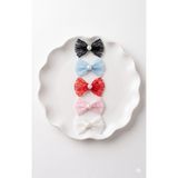 Jeevee 5li Set İncili Dantel Fiyonk Bebek Tokası - Az Saçlı Saçsız Bebeklere Özel