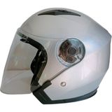 Jekai Jk-21 512 Model Güneş Vizörlü Yarım Kask - Gri - Xl - Mat Siyah