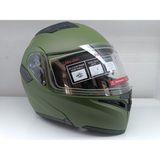 Jekai Jk-21 902 Model Güneş Vizörlü Çenededen Açılır Kask - Haki Yeşil - M - L