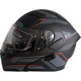 Jekai Jk-21 902 Model Güneş Vizörlü Çenededen Açılır Kask - Siyah Desenli - M - Mat Siyah