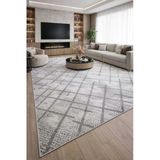 Jel Taban Kaymaz Modern Gri Salon Koridor Kesme Halı Yolluk