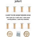 Jelert Bohem Masif Gürgen 18 cm Mobilya Yükseltme Ayağı – 8'li, Ham/boyasız - Robot Süpürge Uyumlu 1. Sınıf Gürgen Ağacı, Kanepe Berjer Koltuk Tv Ünitesi Yükseltici Ayak