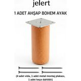 Jelert Bohem Masif Gürgen 18 cm Mobilya Yükseltme Ayağı – Tekli, Ceviz - Robot Süpürge Uyumlu 1. Sınıf Gürgen Ağacı, Kanepe Berjer Koltuk Tv Ünitesi Yükseltici Ayak