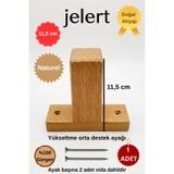 Jelert Masif Gürgen Ahşap 11,5 cm Mobilya Yükseltme Destek Ayağı, T-Naturel, Tekli, Robot Süpürge Uyumlu, 1. Sınıf Gürgen Ağacı, Kanepe Berjer Koltuk Tv Ünitesi Yükseltici Destek Ayak