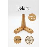 Jelert Masif Gürgen Ahşap 12 cm Naturel-Tekli, Mobilya Yükseltme Ayağı, Robot Süpürge Uyumlu, 1. Sınıf Gürgen Ağacı, Kanepe Berjer Koltuk Tv Ünitesi Yükseltici Ayak Tekli