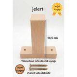 Jelert Masif Gürgen Ahşap 14,5 cm Mobilya Yükseltme Destek Ayağı, T-Ham-Tekli, Robot Süpürge Uyumlu, 1. Sınıf Gürgen Ağacı, Kanepe Berjer Koltuk Tv Ünitesi Yükseltici Destek Ayak