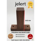 Jelert Masif Gürgen Ahşap 14,5 cm Mobilya Yükseltme Destek Ayağı, T-Koyu Ceviz, Tekli, Robot Süpürge Uyumlu, 1. Sınıf Gürgen Ağacı, Kanepe Berjer Koltuk Tv Ünitesi Yükseltici Destek Ayak