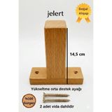 Jelert Masif Gürgen Ahşap 14,5 cm Mobilya Yükseltme Destek Ayağı, T-Naturel, Tekli, Robot Süpürge Uyumlu, 1. Sınıf Gürgen Ağacı, Kanepe Berjer Koltuk Tv Ünitesi Yükseltici Destek Ayak